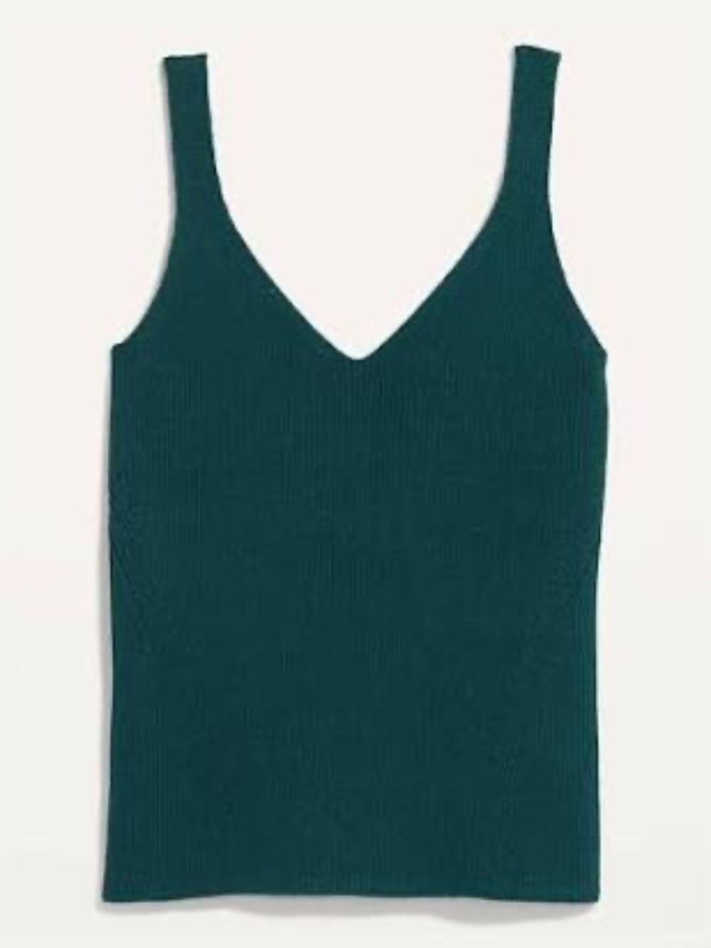 NWT Old Navy Dark Green Ribbed V-Neck Sweater Tank Top Plus Size 4X